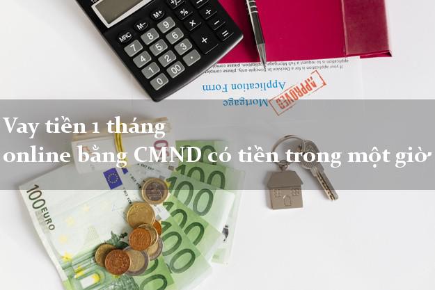 Vay tiền 1 tháng online bằng CMND có tiền trong một giờ